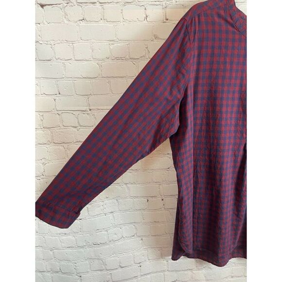 OLD NAVY set of 3 cream red blue check striped top tunic shirt long sleeve XXL - Picture 6 of 10